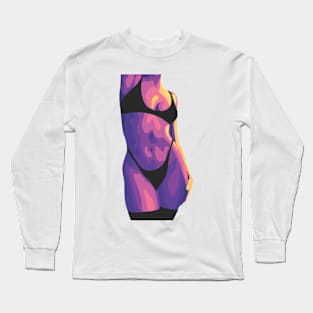 Female Body Silhouette Long Sleeve T-Shirt